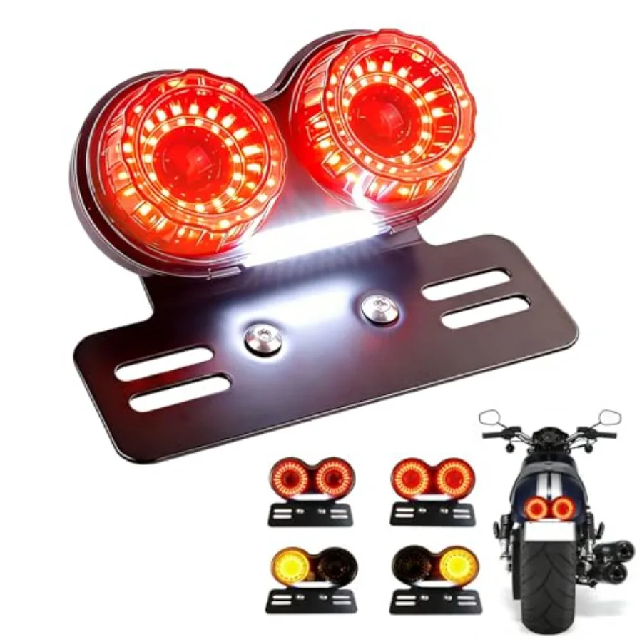 Upgrade 90LEDs Motorcycle Tail Light with Brake and Turn Signal, Integrated Motorcycle Brake Stop Lamp for Night Mountain for M
Upgrade 90LEDs Motorcycle Tail Light with Brake and Turn Signal, Integrated Motorcycle Brake Stop Lamp for Night Mountain for M
