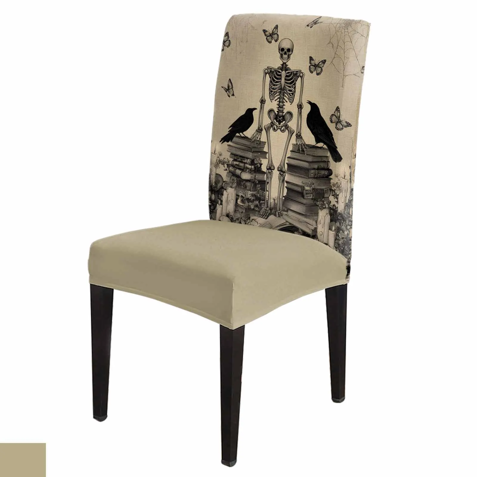 Retro Skull Crow Book Candle Spandex Chair Cover Office Banquet Chair Protector Cover Stretch Chair Cover for Dining Room
Retro Skull Crow Book Candle Spandex Chair Cover Office Banquet Chair Protector Cover Stretch Chair Cover for Dining Room