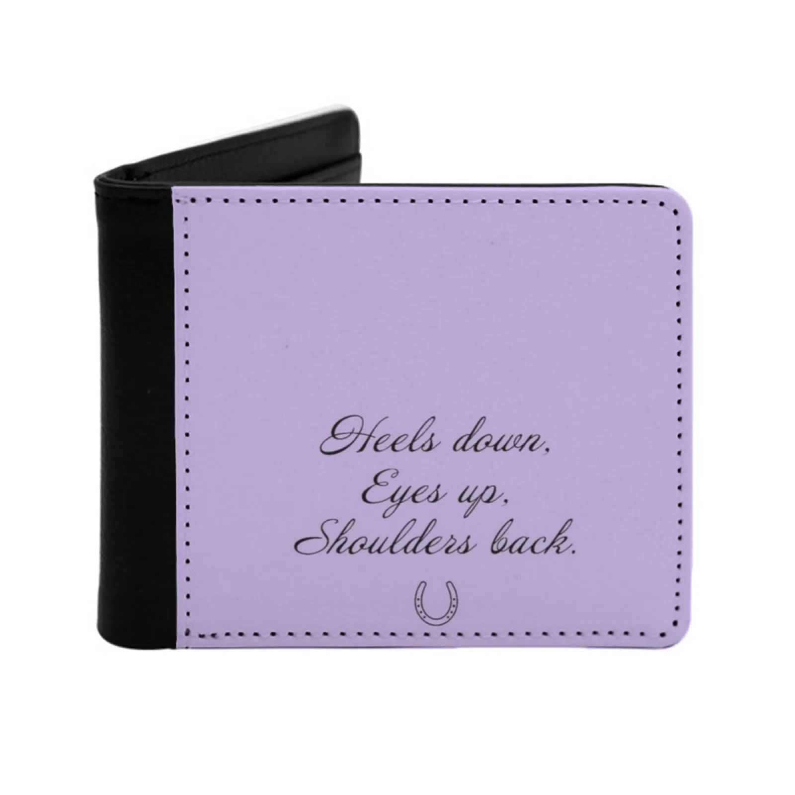 Heels Down Eyes Up Shoulders Back Personalized Men's Leather Wallet Credit Card Pouch Purse Horse Riding Rider Equestrian
Heels Down Eyes Up Shoulders Back Personalized Men's Leather Wallet Credit Card Pouch Purse Horse Riding Rider Equestrian