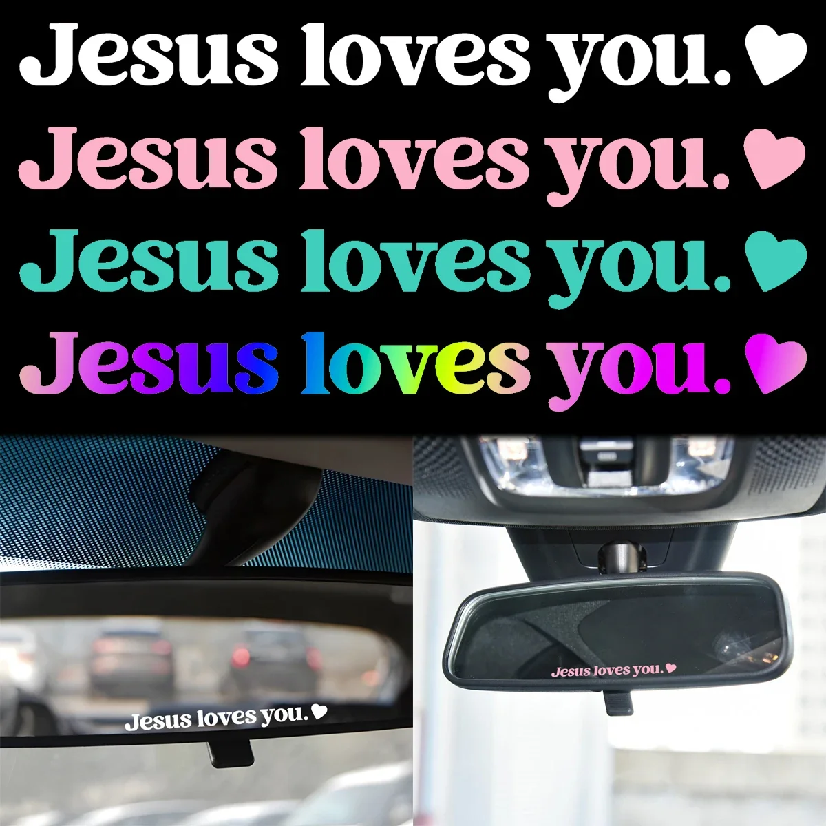 1 Pair Jesus Love You Car Stickers Decor Motorcycle Auto Body Window Rearview Mirror Fuel Tank Moto Helmet Accessories Decal
1 Pair Jesus Love You Car Stickers Decor Motorcycle Auto Body Window Rearview Mirror Fuel Tank Moto Helmet Accessories Decal
