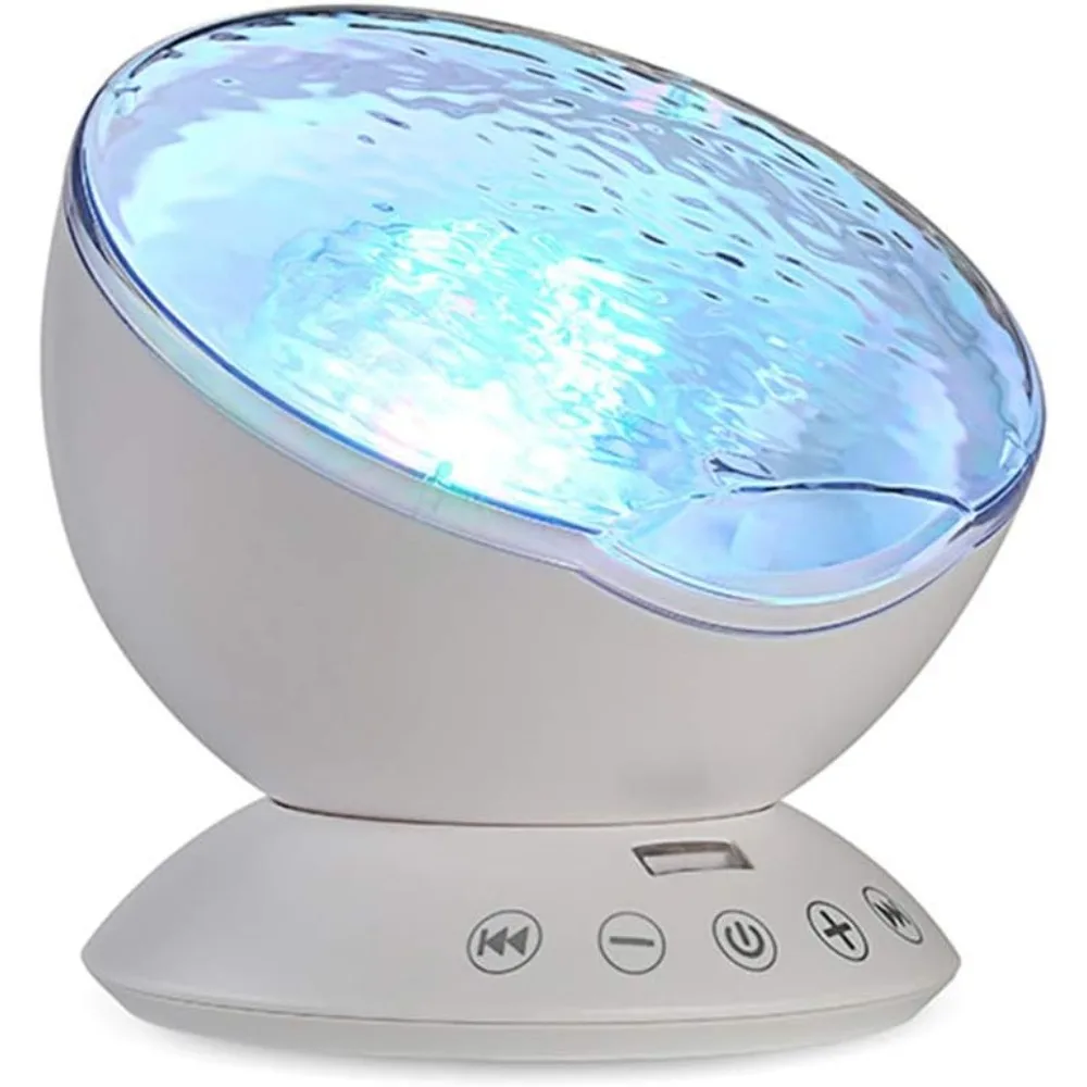 Ocean Wave Projector Sound Machine, Night Light Projector with Remote Control Timer 7 Colors LED Lighting Modes Water Lamp for K
Ocean Wave Projector Sound Machine, Night Light Projector with Remote Control Timer 7 Colors LED Lighting Modes Water Lamp for K
