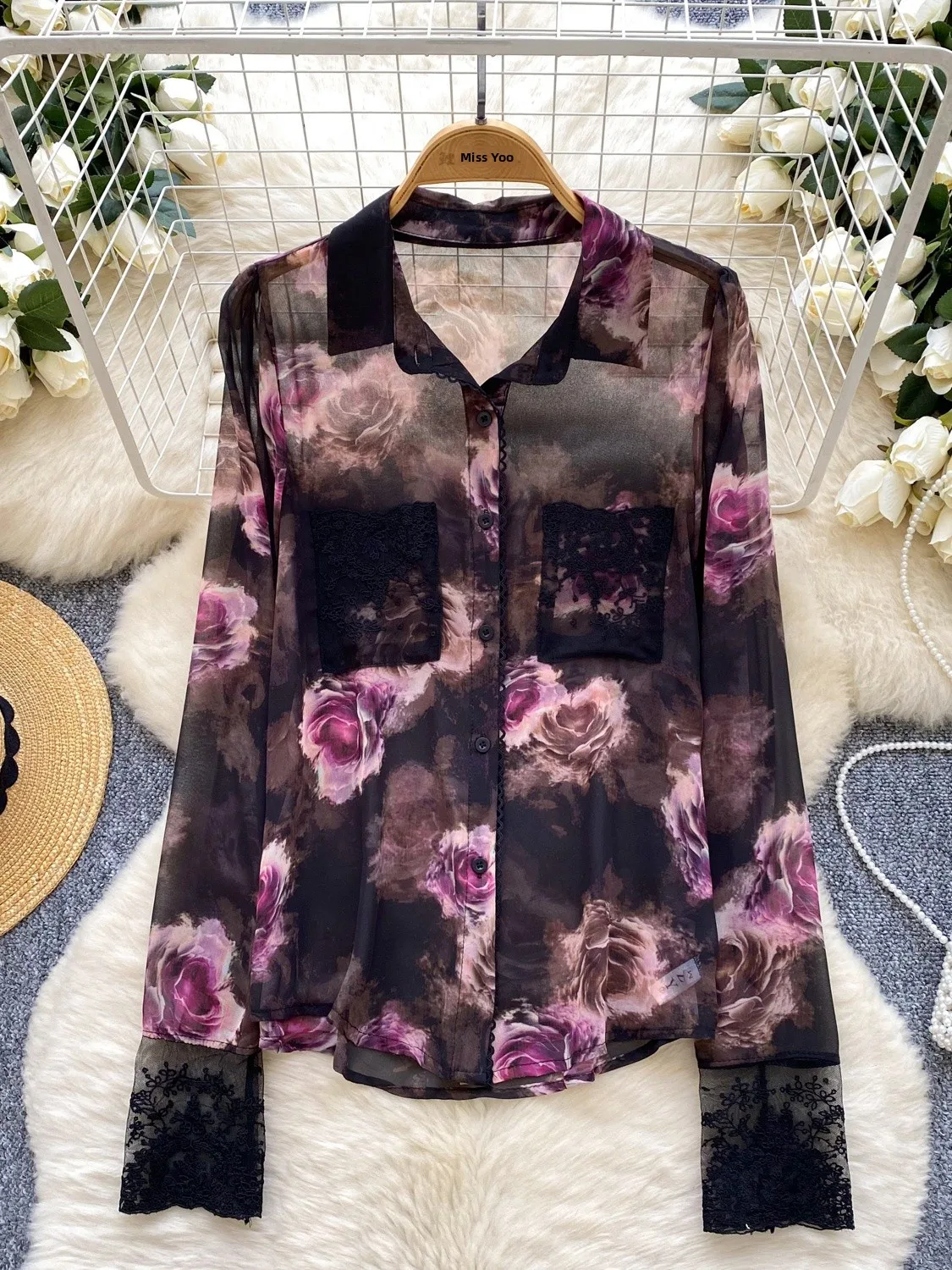 Casual Women's Shirt 2025 New Fashion Print Pocket Single Button Chiffon Top Loose Fit Korean Style Commute Wind Short Sleeve
Casual Women's Shirt 2025 New Fashion Print Pocket Single Button Chiffon Top Loose Fit Korean Style Commute Wind Short Sleeve