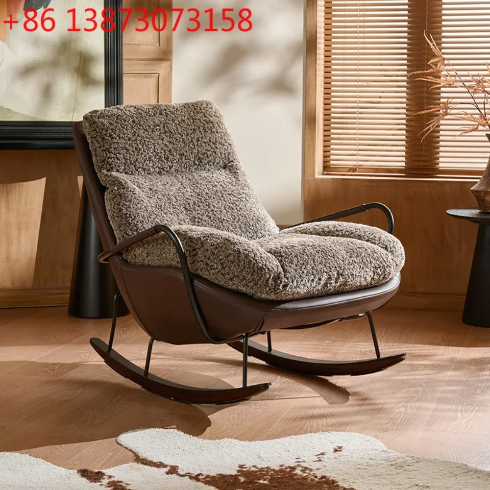 Single rocking chair living room designer household light luxury single sofa
Single rocking chair living room designer household light luxury single sofa