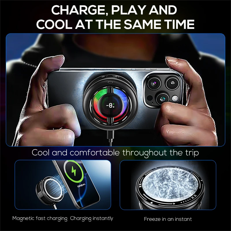 MEMO CX19 Semiconductor Phone Cooler 15W Magnetic Wireless Charger & 10W Cooling Design Magnetic Semiconductor Cooling Fan
MEMO CX19 Semiconductor Phone Cooler 15W Magnetic Wireless Charger & 10W Cooling Design Magnetic Semiconductor Cooling Fan