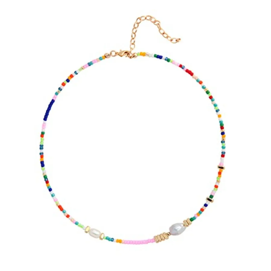 Wellike Freshwter Perl for Women Hndmde Boho Colorful Glss Beds Choker Stinless Steel 18K Gold Plted Bohemin Women Summer Jewel
Wellike Freshwter Perl for Women Hndmde Boho Colorful Glss Beds Choker Stinless Steel 18K Gold Plted Bohemin Women Summer Jewel
