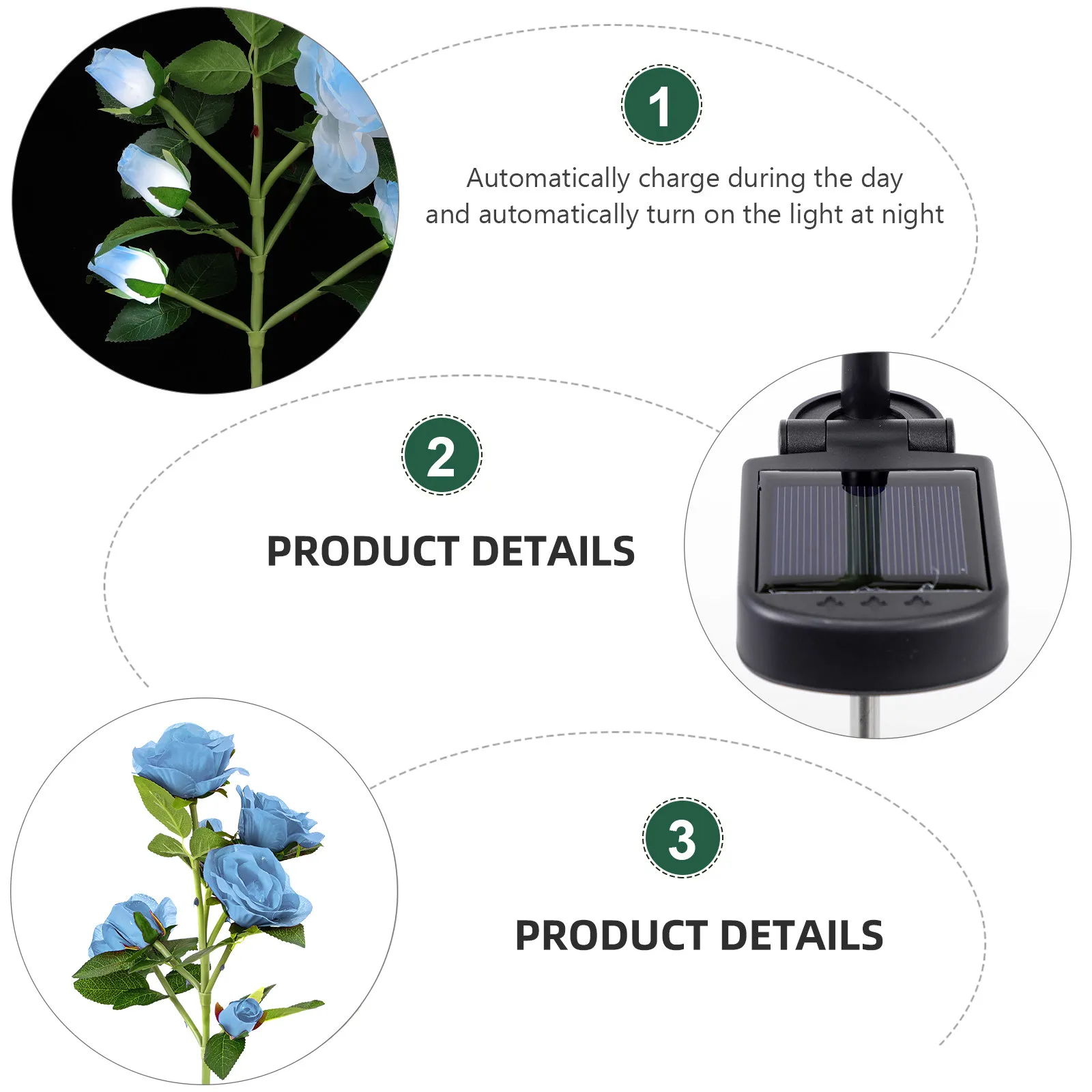 Набор из 1 декоративного солнечного светильника для сада и газона, водонепроницаемый, в современном стиле
Набор из 1 декоративного солнечного светильника для сада и газона, водонепроницаемый, в современном стиле
