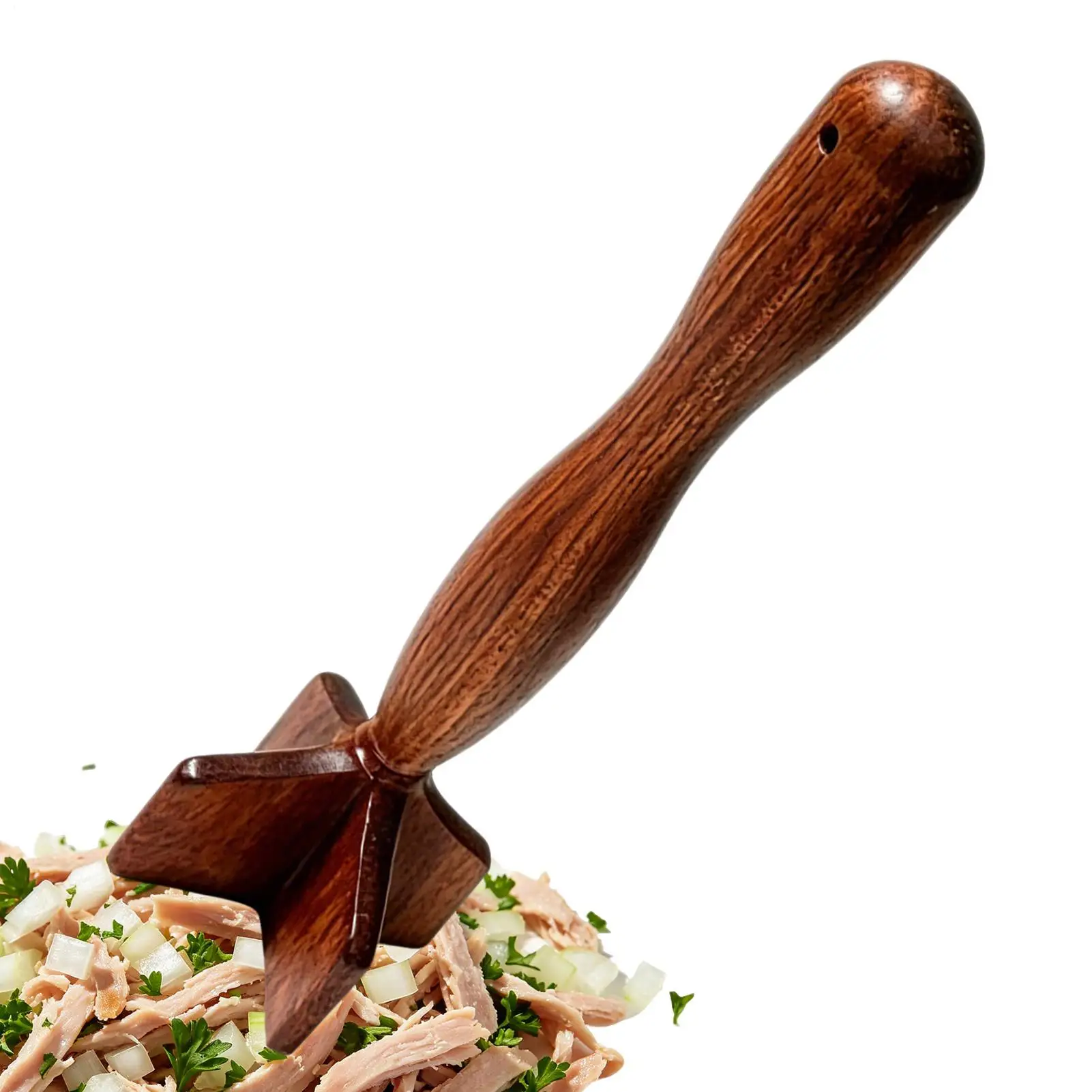 Wooden Meat Masher Wooden Meat Chopper Non-Scratch Kitchen Smasher For Beef Turkey Sausage Potato Cooking Meal Prep
Wooden Meat Masher Wooden Meat Chopper Non-Scratch Kitchen Smasher For Beef Turkey Sausage Potato Cooking Meal Prep