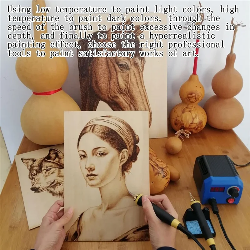 Wood Burning Set Kit Wood Burning Tool, Digitally Adjustable Temperature Wood Burner Set Kit Wood Burner Tool Kit US Plug
Wood Burning Set Kit Wood Burning Tool, Digitally Adjustable Temperature Wood Burner Set Kit Wood Burner Tool Kit US Plug