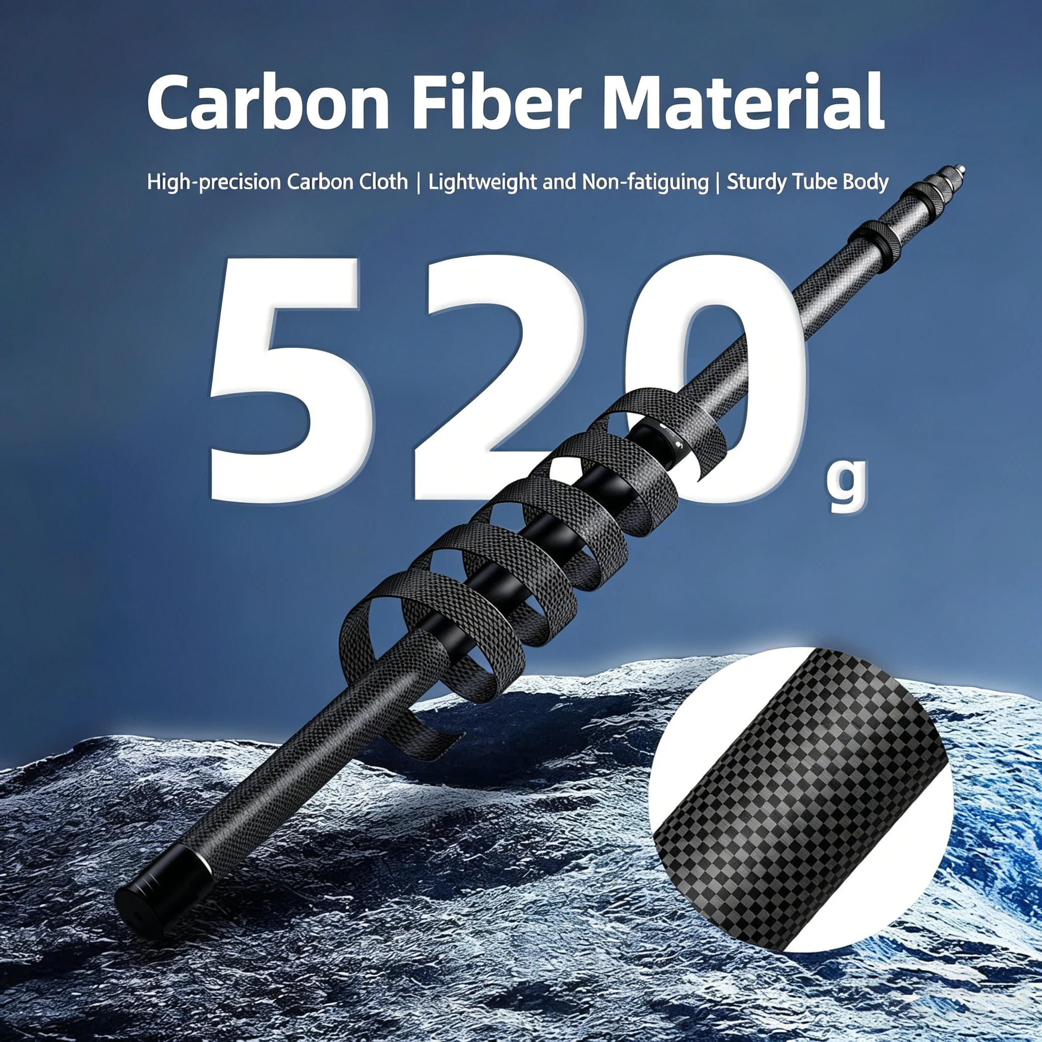 Extendable Carbon Fiber Selfie Stick 69cm to 500cm Invisible Design Lightweight Monopod for GoPro DJI Insta360 Cameras
Extendable Carbon Fiber Selfie Stick 69cm to 500cm Invisible Design Lightweight Monopod for GoPro DJI Insta360 Cameras
