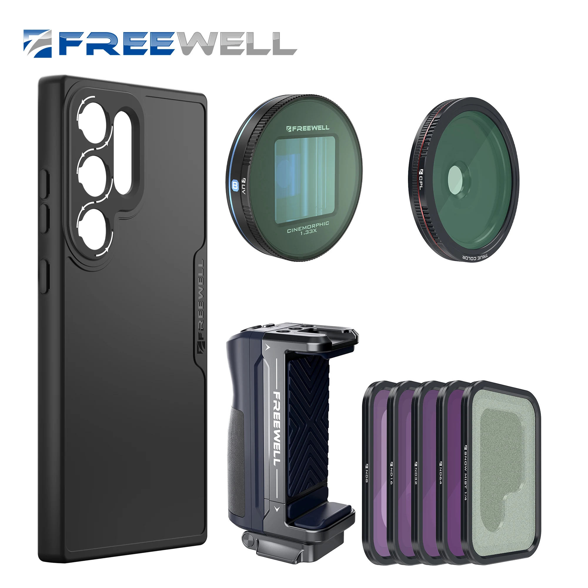 Freewell Samsung Galaxy S24 Ultra Mega Kit CPL Snow Mist 1/4 ND Filter with Selfie Grip and Phone Case Photography Accessories
Freewell Samsung Galaxy S24 Ultra Mega Kit CPL Snow Mist 1/4 ND Filter with Selfie Grip and Phone Case Photography Accessories