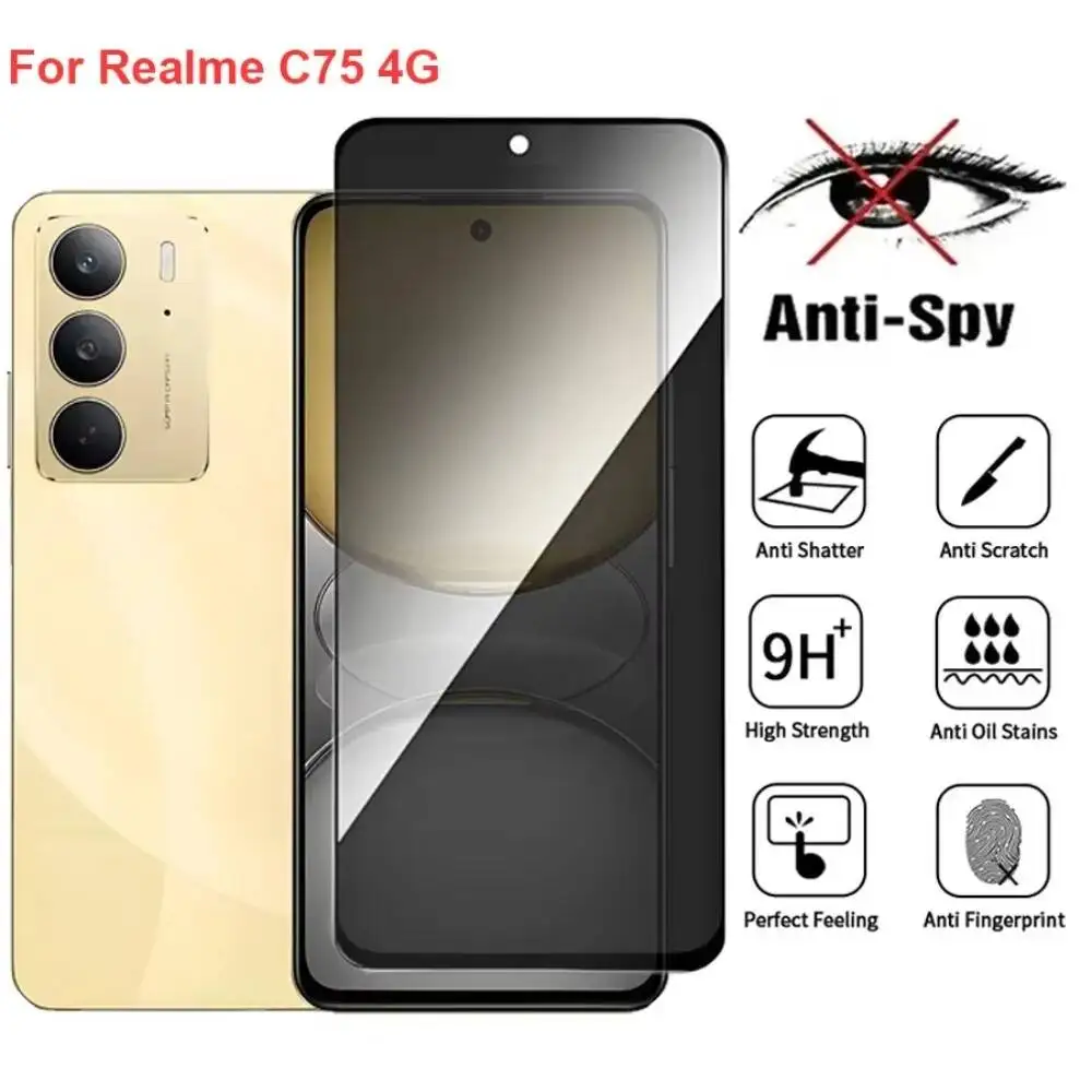 Realme C75 RMX3941 Anti Spy Privacy Tempered Glass Screen Protector Compatible For Realmec75 4G Phone Film
Realme C75 RMX3941 Anti Spy Privacy Tempered Glass Screen Protector Compatible For Realmec75 4G Phone Film