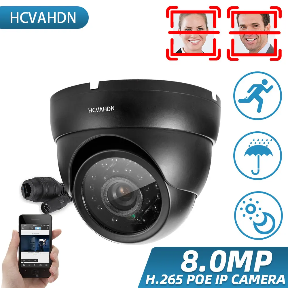 H.265 4K POE IP CCTV Security Camera Waterproof Metal indoor home 8MP HD Night Vision Dome Camera Video Surveillance System
H.265 4K POE IP CCTV Security Camera Waterproof Metal indoor home 8MP HD Night Vision Dome Camera Video Surveillance System