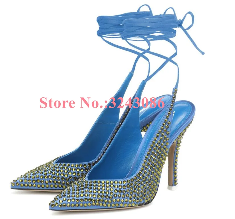Босоножки женские со стразами, заостренный носок, на шнуровке, туфли-лодочки, высокий каблук, пикантные модные праздвечерние чные туфли, голубые оранжевые
Босоножки женские со стразами, заостренный носок, на шнуровке, туфли-лодочки, высокий каблук, пикантные модные праздвечерние чные туфли, голубые оранжевые