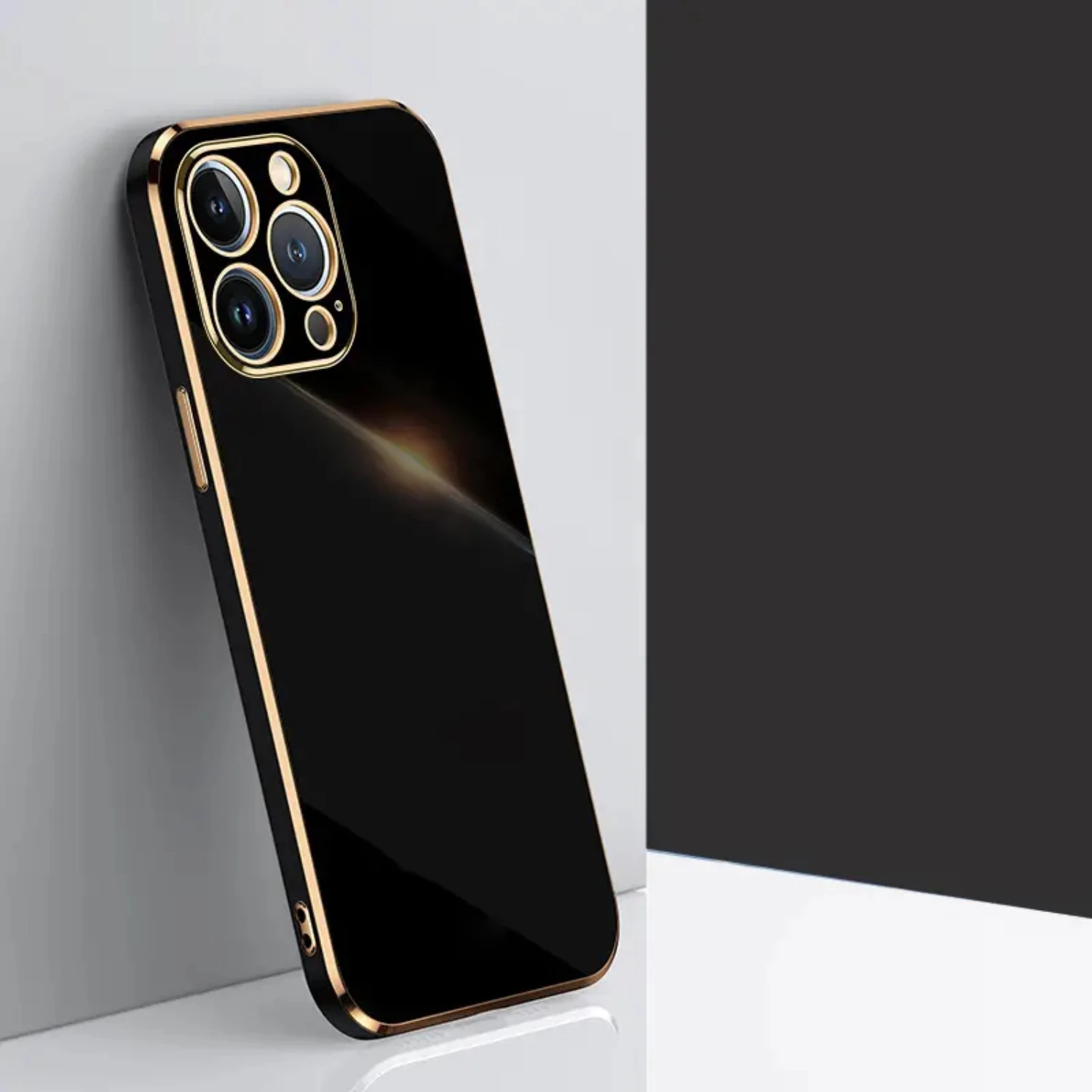 Sleek and Stylish Black Electroplated Phone Case with Enhanced Grip - Durable Design for iPhone 14 Plus Pro Max - Soft Protectiv
Sleek and Stylish Black Electroplated Phone Case with Enhanced Grip - Durable Design for iPhone 14 Plus Pro Max - Soft Protectiv