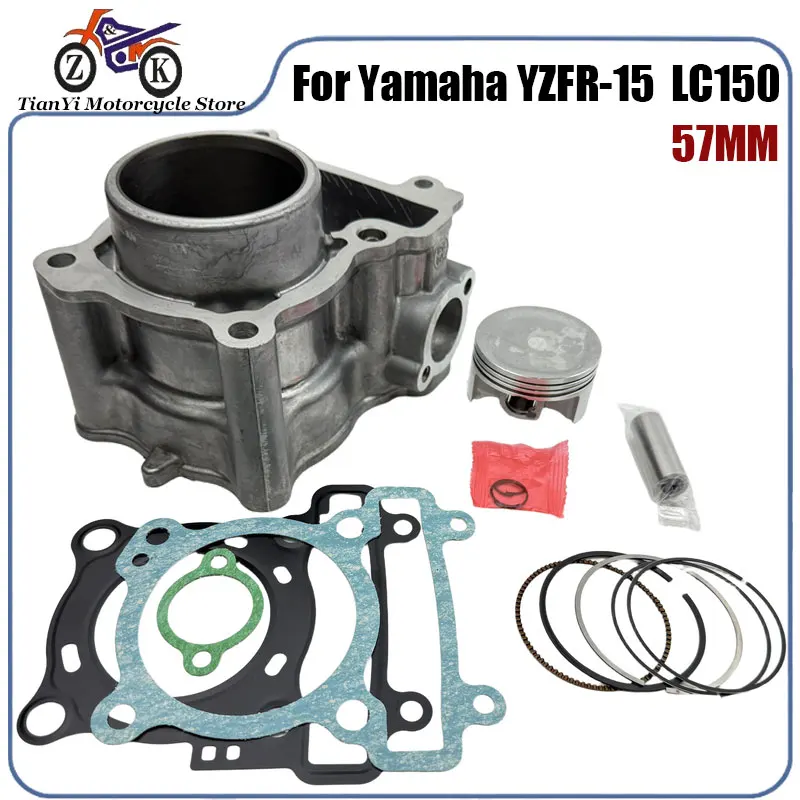 57mm 150cc 4T Cylinder Piston Ring Gasket Kit For Yamaha YZFR-15 V2 Vixion NVL 2ND 2PV LC150 Motorcycle Engine Parts Replacment
57mm 150cc 4T Cylinder Piston Ring Gasket Kit For Yamaha YZFR-15 V2 Vixion NVL 2ND 2PV LC150 Motorcycle Engine Parts Replacment