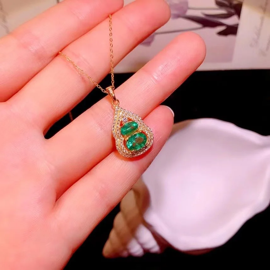 Ожерелье с подвеской из натурального изумруда в виде тыквы 4x6 мм 5x7 мм, ювелирные изделия из стерлингового серебра S925 Lucky Charm
Ожерелье с подвеской из натурального изумруда в виде тыквы 4x6 мм 5x7 мм, ювелирные изделия из стерлингового серебра S925 Lucky Charm