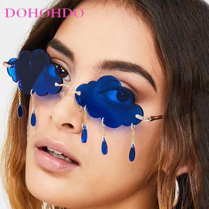 DOHOHDO 2025 Personalized Cloud Pendant Sunglasses Women Luxury Rimless Irregular Sun Glasses Shades UV400 Ladies Brand Eyewear
DOHOHDO 2025 Personalized Cloud Pendant Sunglasses Women Luxury Rimless Irregular Sun Glasses Shades UV400 Ladies Brand Eyewear
