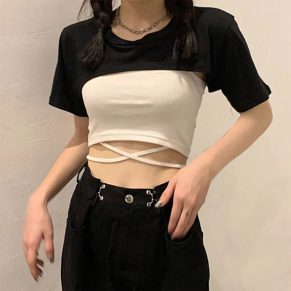 Harajuku Y2K Super Short Cotton Tee Round Neck Short Sleeve Loose-fit Women's T-shirt Streetwear Solid Color Tank Tops Female
Harajuku Y2K Super Short Cotton Tee Round Neck Short Sleeve Loose-fit Women's T-shirt Streetwear Solid Color Tank Tops Female