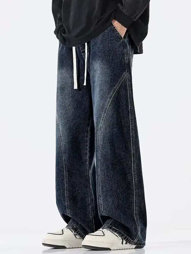 Американские свободные повседневные мужские джинсы с дизайном «лезвие ножа», винтажные широкие брюки, осенняя новинка, удобные прямые штаны
Американские свободные повседневные мужские джинсы с дизайном «лезвие ножа», винтажные широкие брюки, осенняя новинка, удобные прямые штаны