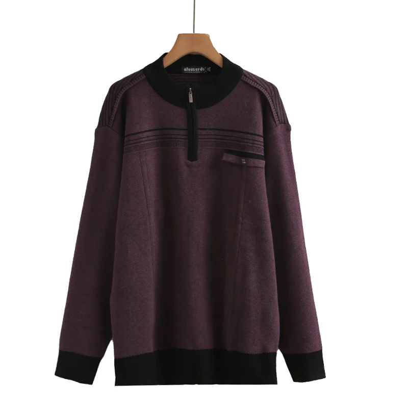 Thickened Zipper round Neck Knitted Sweater Dad Style Mid-aged Men's Autumn Winter Fashion Warm Long Sleeve Half High Collar Top
Thickened Zipper round Neck Knitted Sweater Dad Style Mid-aged Men's Autumn Winter Fashion Warm Long Sleeve Half High Collar Top