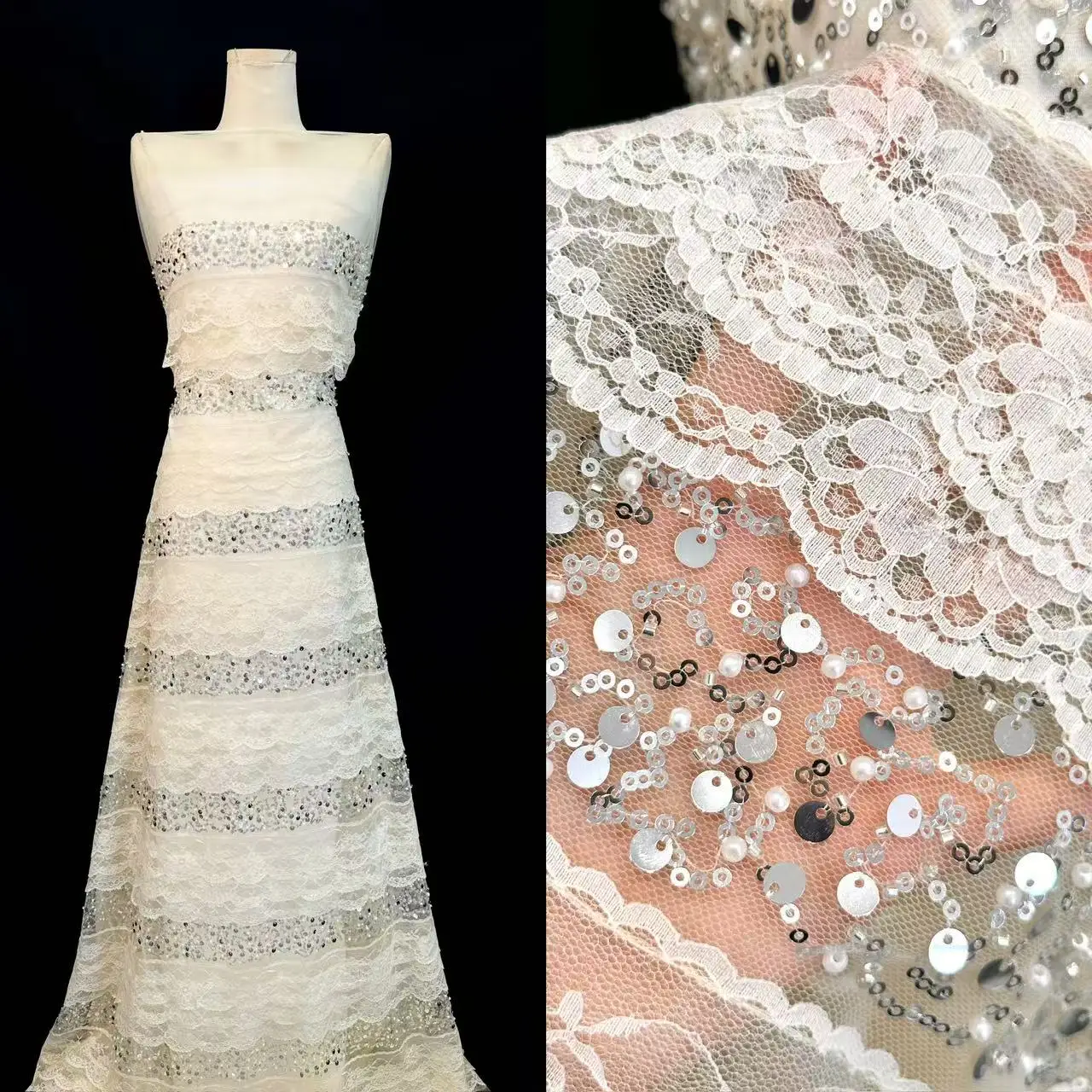 High Quality African Luxury Beads Mesh Lace New Fashion French Nigerian Sequins Tulle Embroidery Lace Fabric For Wedding Dress
High Quality African Luxury Beads Mesh Lace New Fashion French Nigerian Sequins Tulle Embroidery Lace Fabric For Wedding Dress