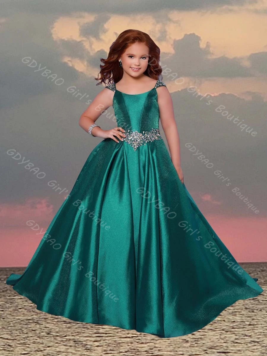 Customized Girls Pageant Dress Crystal Beaded Satin Strap Flower Girl Dress for Wedding 2-14 Kids Customized Party Ball Gown
Customized Girls Pageant Dress Crystal Beaded Satin Strap Flower Girl Dress for Wedding 2-14 Kids Customized Party Ball Gown