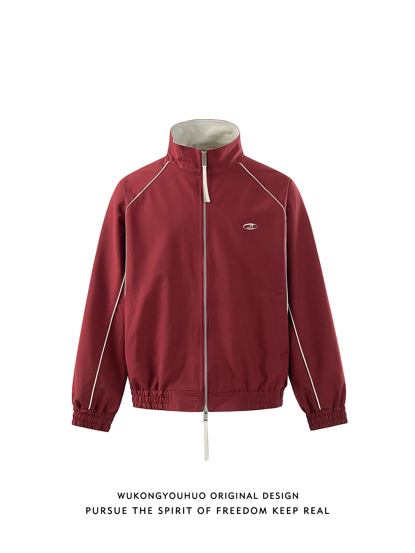 Loose Fit Casual Sport Jaet Red Stand Collar Men's Spring Vintage Versatile Youthful Polyester Fiber Zipper Closure Outerwear
Loose Fit Casual Sport Jaet Red Stand Collar Men's Spring Vintage Versatile Youthful Polyester Fiber Zipper Closure Outerwear