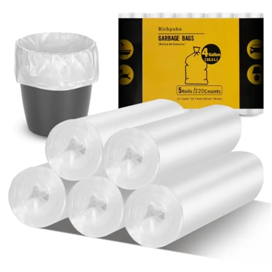 0Counts Small Trash Bags, Flexible and Durable Small Garbage Bags, Unscented and Easy Tearing Trash Bag for Kitchen, Bathroom,
0Counts Small Trash Bags, Flexible and Durable Small Garbage Bags, Unscented and Easy Tearing Trash Bag for Kitchen, Bathroom,
