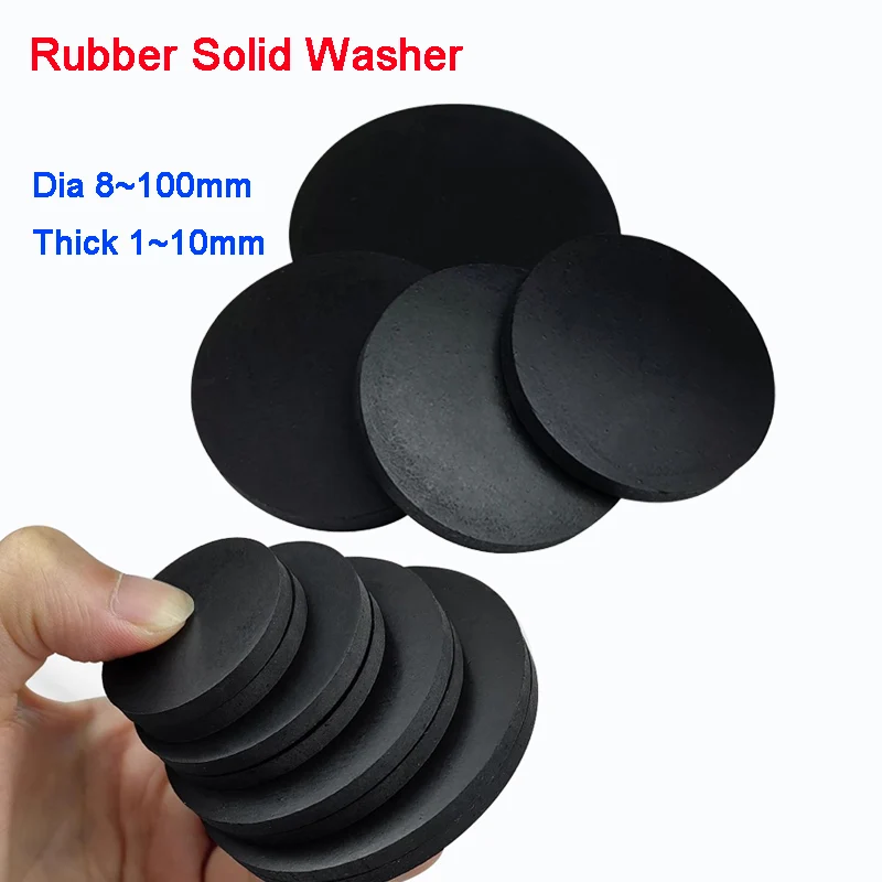 10Pcs Rubber Solid Washer Dia 8-100mm Round Flat Pad Shockproof Wear Resistant Sealing Gasket Pressure Resistant Thick 1-10mm
10Pcs Rubber Solid Washer Dia 8-100mm Round Flat Pad Shockproof Wear Resistant Sealing Gasket Pressure Resistant Thick 1-10mm