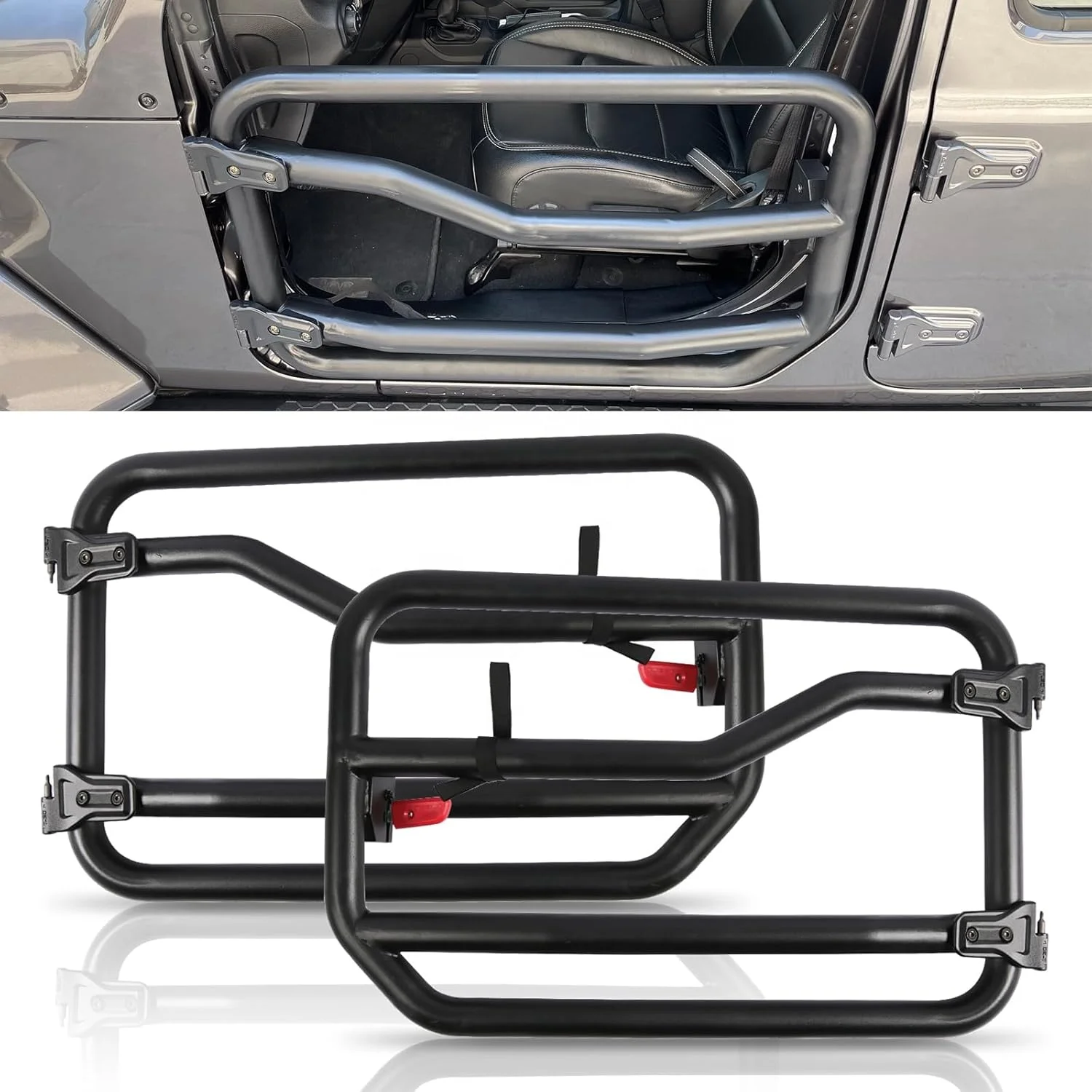 Tube Doors Half Door Fit for Wrangler JL 2018-2025 / Gladiator JT 2020-2025 4 Door Offroad Tubular Trail Doors
Tube Doors Half Door Fit for Wrangler JL 2018-2025 / Gladiator JT 2020-2025 4 Door Offroad Tubular Trail Doors