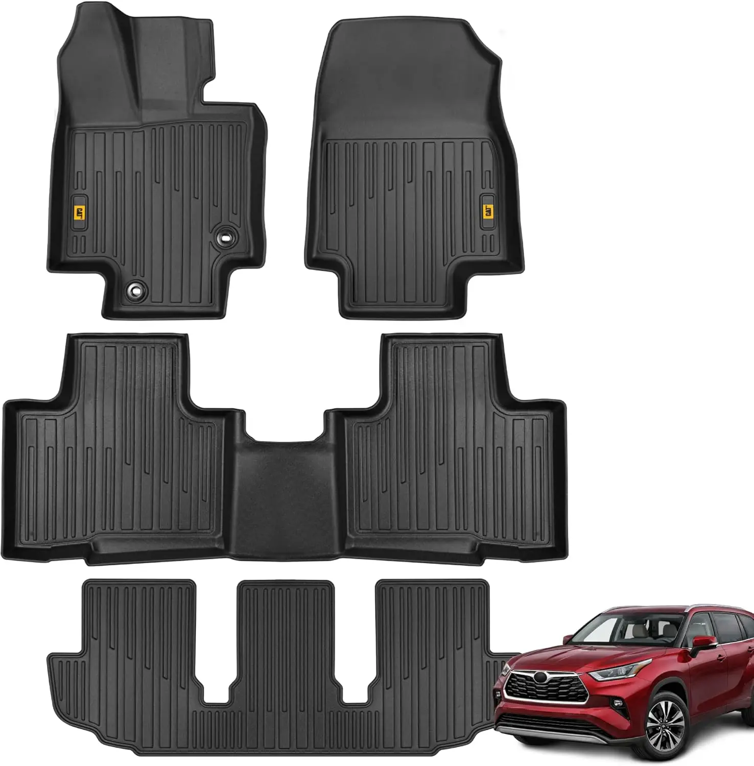 Custom Fit 3D All Weather Floor Mats for Toyota Highlander 2020-2026, Heavy Duty Rubber Car Mats Full Set for 7 Seater
Custom Fit 3D All Weather Floor Mats for Toyota Highlander 2020-2026, Heavy Duty Rubber Car Mats Full Set for 7 Seater