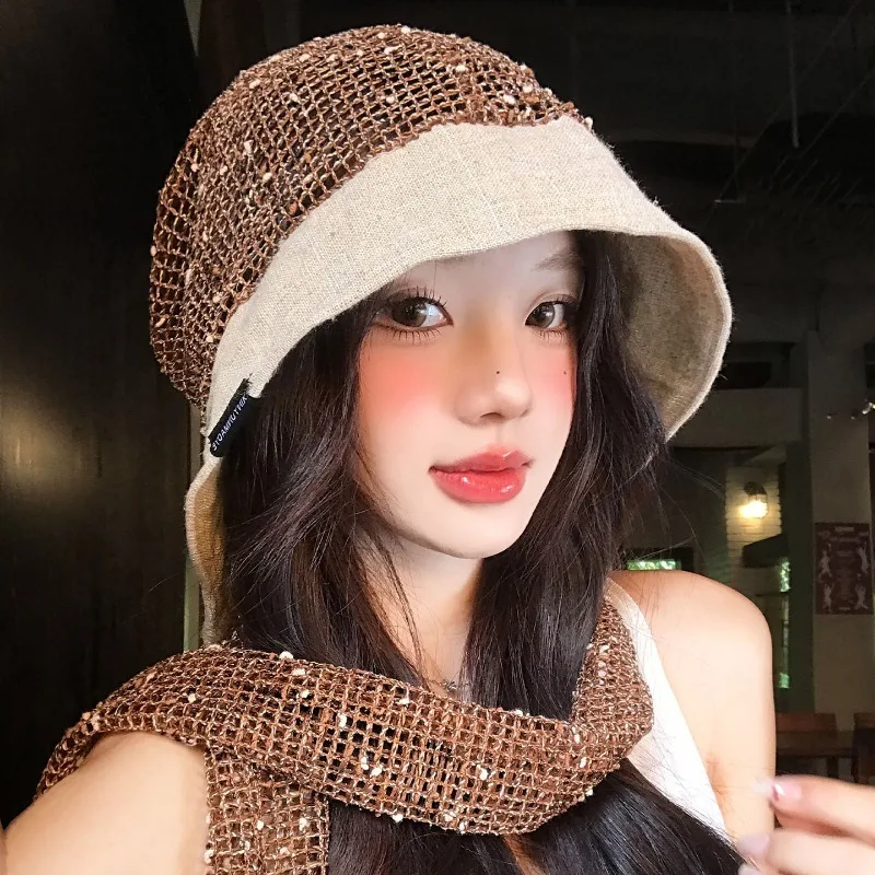 Niche Ethnic Style Hollow Splicing Pullover Hat Spring and Summer Thin Literary and Artistic Mesh Lace-up Beanie Caps for Women
Niche Ethnic Style Hollow Splicing Pullover Hat Spring and Summer Thin Literary and Artistic Mesh Lace-up Beanie Caps for Women