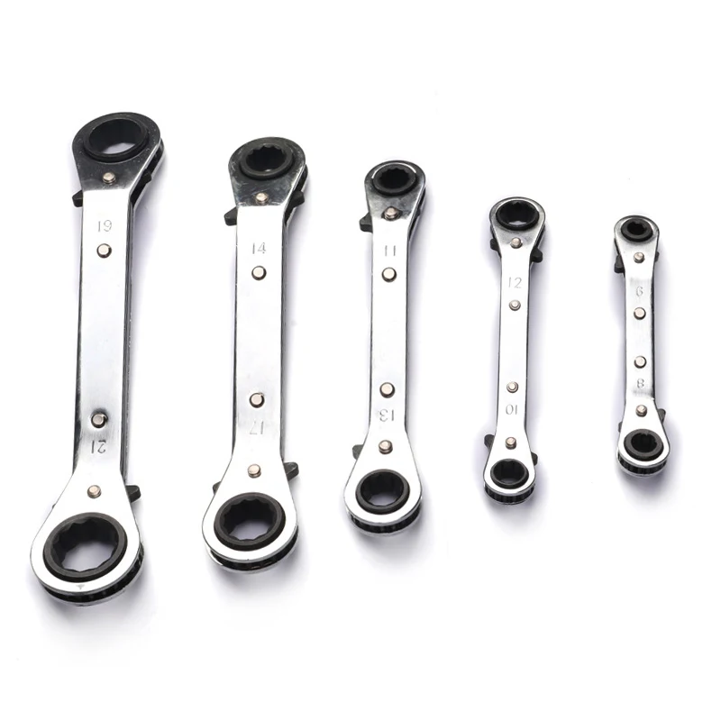 5pcs Offset Wrench Set Offset Ring Spanner Ratchet Wrench Spanner Double End Wrench Kit Automobile Repair Hand Tools
5pcs Offset Wrench Set Offset Ring Spanner Ratchet Wrench Spanner Double End Wrench Kit Automobile Repair Hand Tools