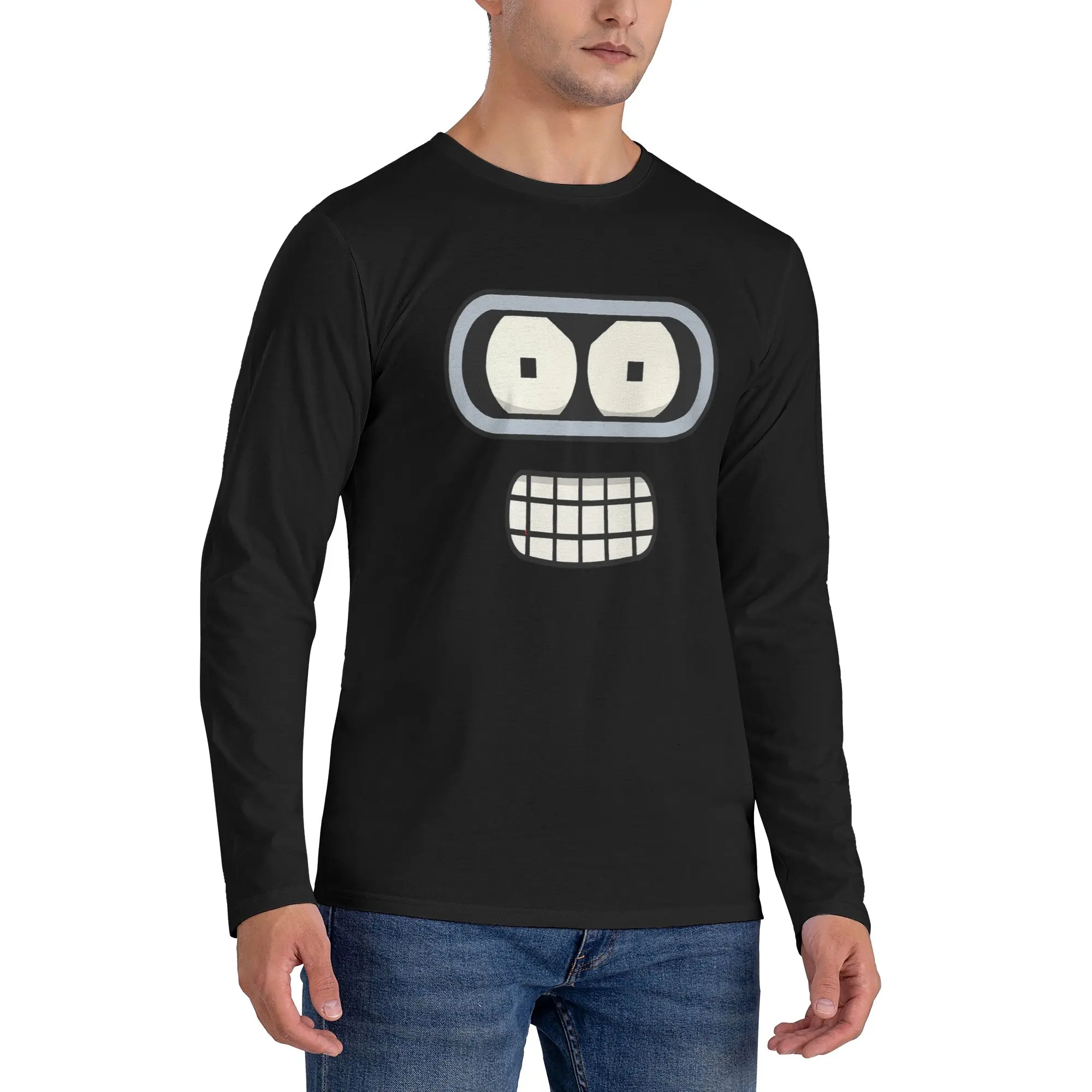 Мужская футболка с длинными рукавами Bender's Face, дышащие футболки с круглым вырезом, весенне-осенние мужские топы
Мужская футболка с длинными рукавами Bender's Face, дышащие футболки с круглым вырезом, весенне-осенние мужские топы