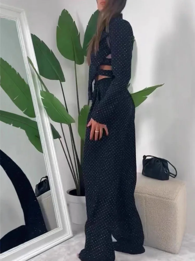 Casual Lapel Blazer Top and Long Pants Suit 2025 Fashion Temperament Solid Party Outfits Ladies Autumn Irregular Two Piece Set
Casual Lapel Blazer Top and Long Pants Suit 2025 Fashion Temperament Solid Party Outfits Ladies Autumn Irregular Two Piece Set