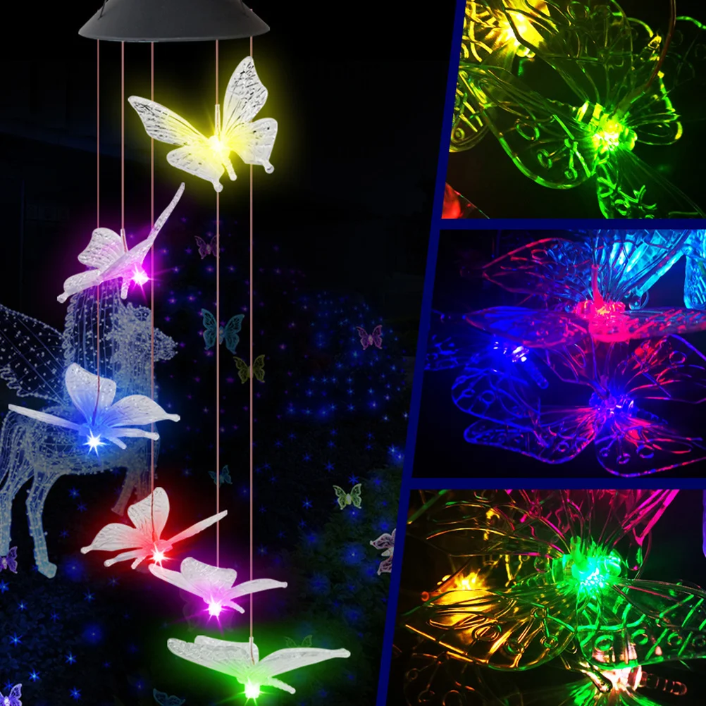 Solar Wind Chime Light 6 LED Color Changing Solar Powered Outdoor Hanging Lights Automatic Sensor for Yard Patio Porch Garden
Solar Wind Chime Light 6 LED Color Changing Solar Powered Outdoor Hanging Lights Automatic Sensor for Yard Patio Porch Garden