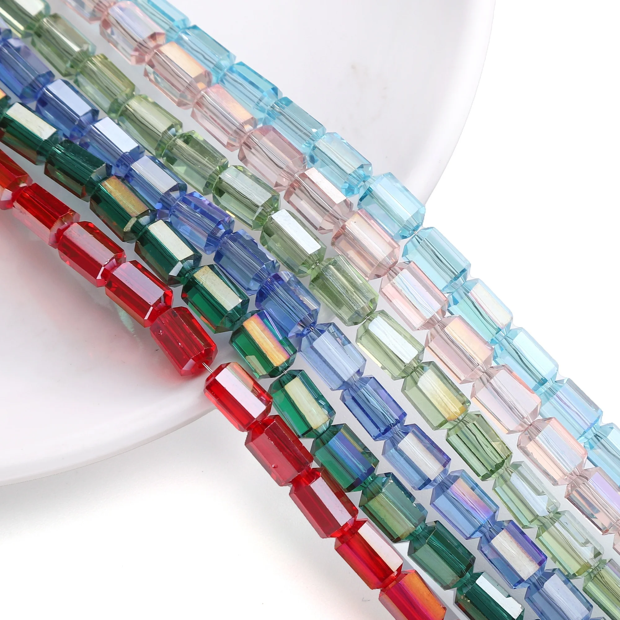 5.2x8mm Rectangular Colored Glass Crystal Beads Loose Bugle Beads for DIY Sewing Garment Wedding Dress Craft Accessories
5.2x8mm Rectangular Colored Glass Crystal Beads Loose Bugle Beads for DIY Sewing Garment Wedding Dress Craft Accessories
