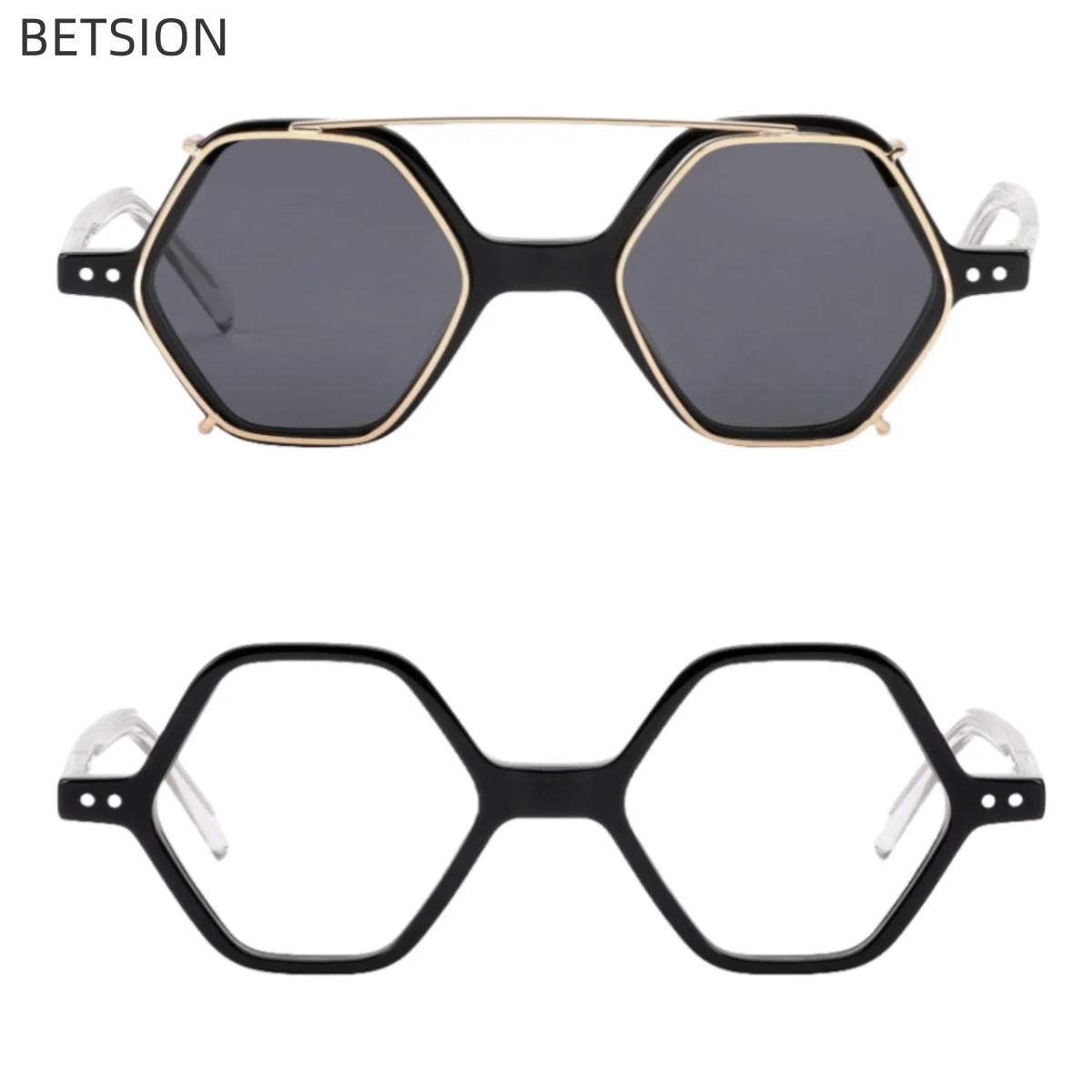 BETSION Ultra-light Acetate Eyeglass Frame Clips on Sunglasses Myopia Functional Glasses
BETSION Ultra-light Acetate Eyeglass Frame Clips on Sunglasses Myopia Functional Glasses