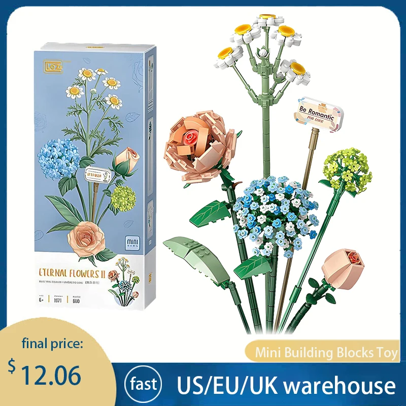 Mini Assembled Building Blocks Toy, Romantic Rose Bouquet Kit, Artificial Flower, Adult Decoration, Home Simulation Plant
Mini Assembled Building Blocks Toy, Romantic Rose Bouquet Kit, Artificial Flower, Adult Decoration, Home Simulation Plant