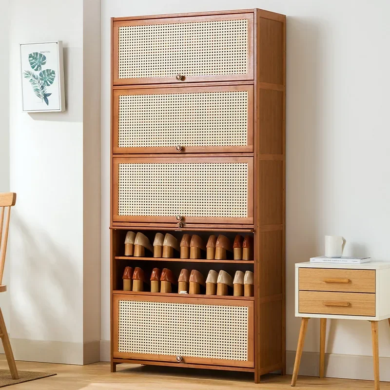 Modern Imitation rattan woven shoe cabinet, simple shoe rack at the door of the home, economical, good-looking indoors
Modern Imitation rattan woven shoe cabinet, simple shoe rack at the door of the home, economical, good-looking indoors