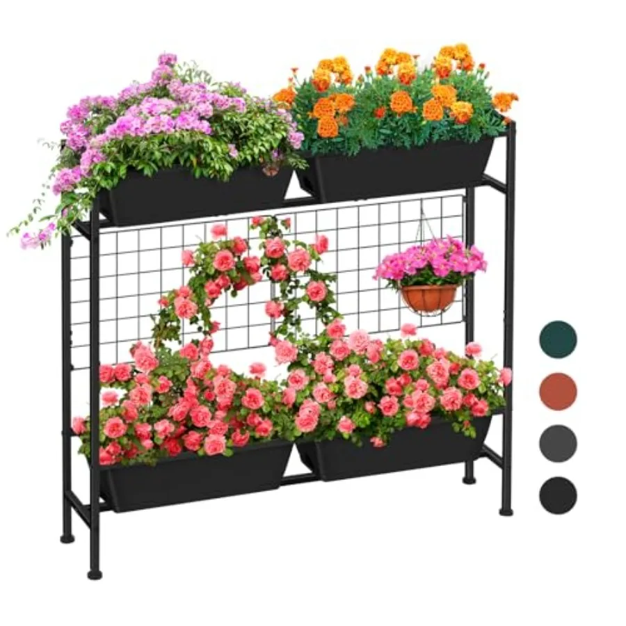 Vertical Raised Outdoor Elevated Herbs Garden Planter Boxes with Trellis and Legs 32.4" Flowers Beds Vertical Planters for Smal
Vertical Raised Outdoor Elevated Herbs Garden Planter Boxes with Trellis and Legs 32.4" Flowers Beds Vertical Planters for Smal