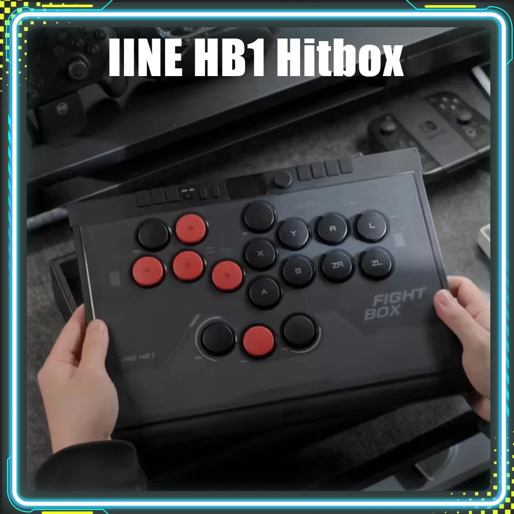 IINE HB1 Arcade Controller Hit Box Full Button Fighting Competition Professional Suitable For Switch1 and 2 PS4 PC Phone Gift
