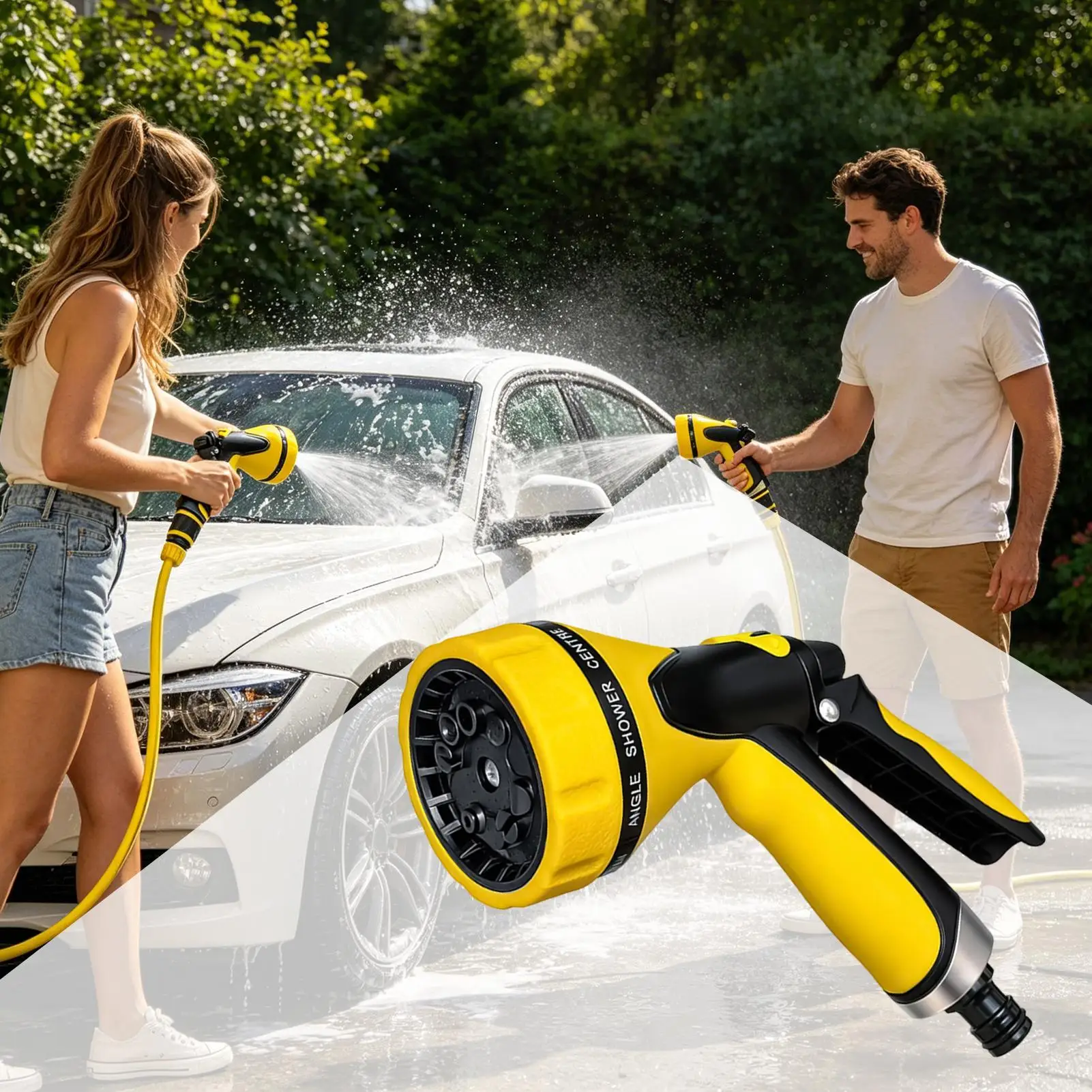 Water Hose Nozzle Adjustable 10 Patterns Heavy Duty Sprinkler Hose Water Sprayer For Outdoor House Deck Faucet Washing Blower
Water Hose Nozzle Adjustable 10 Patterns Heavy Duty Sprinkler Hose Water Sprayer For Outdoor House Deck Faucet Washing Blower