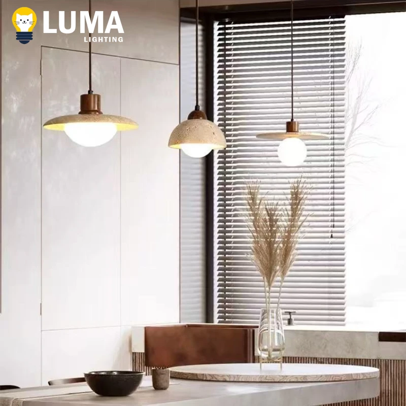 Wabi-Sabi Yellow Travertine LED Pendant Lamp for Kitchen Island Restaurant Decor, Bedroom Bedside Stone Wood Hanging Lighting
Wabi-Sabi Yellow Travertine LED Pendant Lamp for Kitchen Island Restaurant Decor, Bedroom Bedside Stone Wood Hanging Lighting