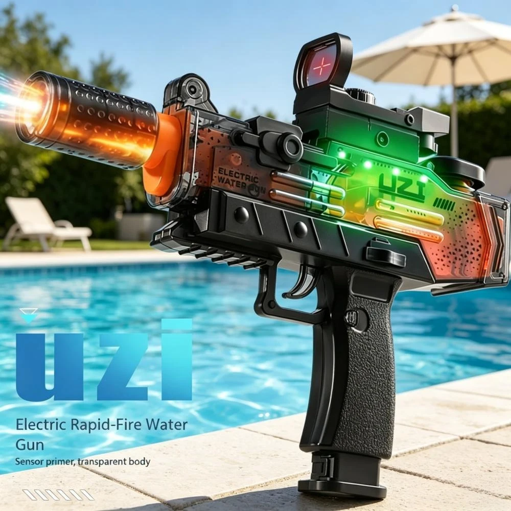 Flame Glow Illuminated Electric Water Blaster High Speed Rapid Fire Automatic Squirt Gun Water Toy for Pool Beach Outdoor
Flame Glow Illuminated Electric Water Blaster High Speed Rapid Fire Automatic Squirt Gun Water Toy for Pool Beach Outdoor