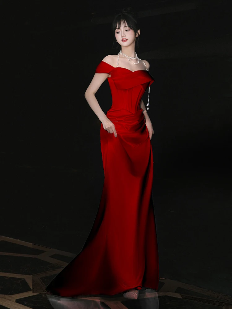 Красное вечернее платье-русалка на одно плечо для невесты, новинка 2026 года, элитное праздничное платье для торжеств
Красное вечернее платье-русалка на одно плечо для невесты, новинка 2026 года, элитное праздничное платье для торжеств