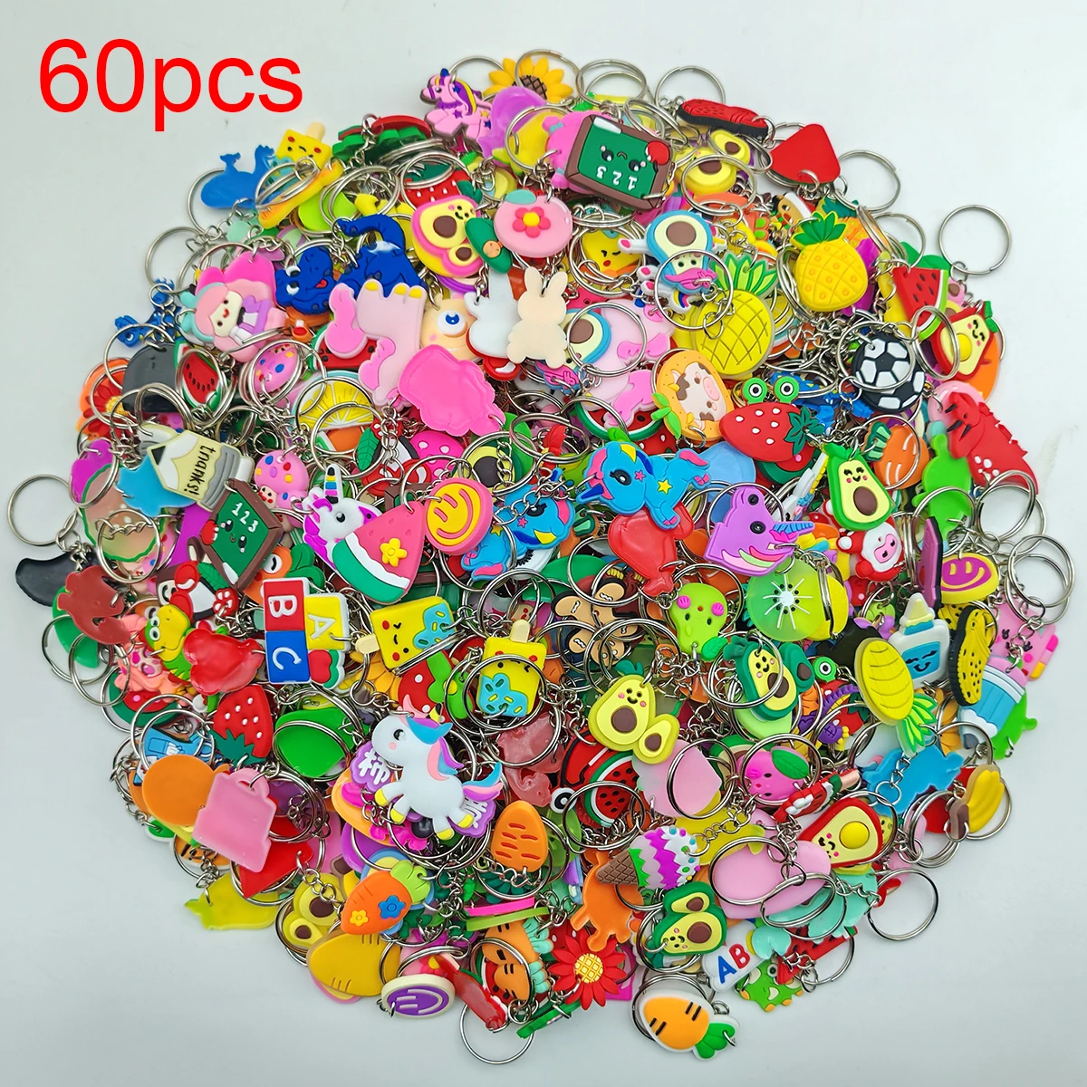 60Pcs (Mix) Random style Cartoon keychain, Ornament Bag Wallet Pendant keyring Classroom prizes ,Birthday party Gifts
60Pcs (Mix) Random style Cartoon keychain, Ornament Bag Wallet Pendant keyring Classroom prizes ,Birthday party Gifts