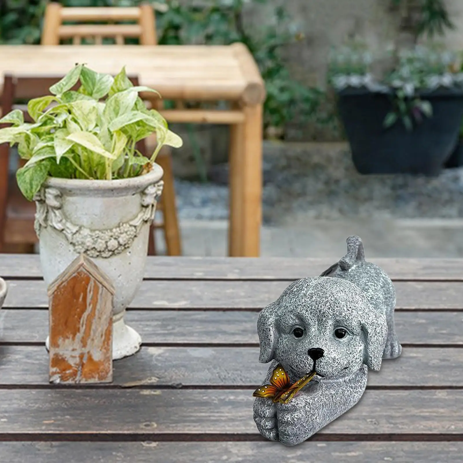 Садовая статуя собаки, световая скульптура животного на солнечной энергии для дорожки
Садовая статуя собаки, световая скульптура животного на солнечной энергии для дорожки