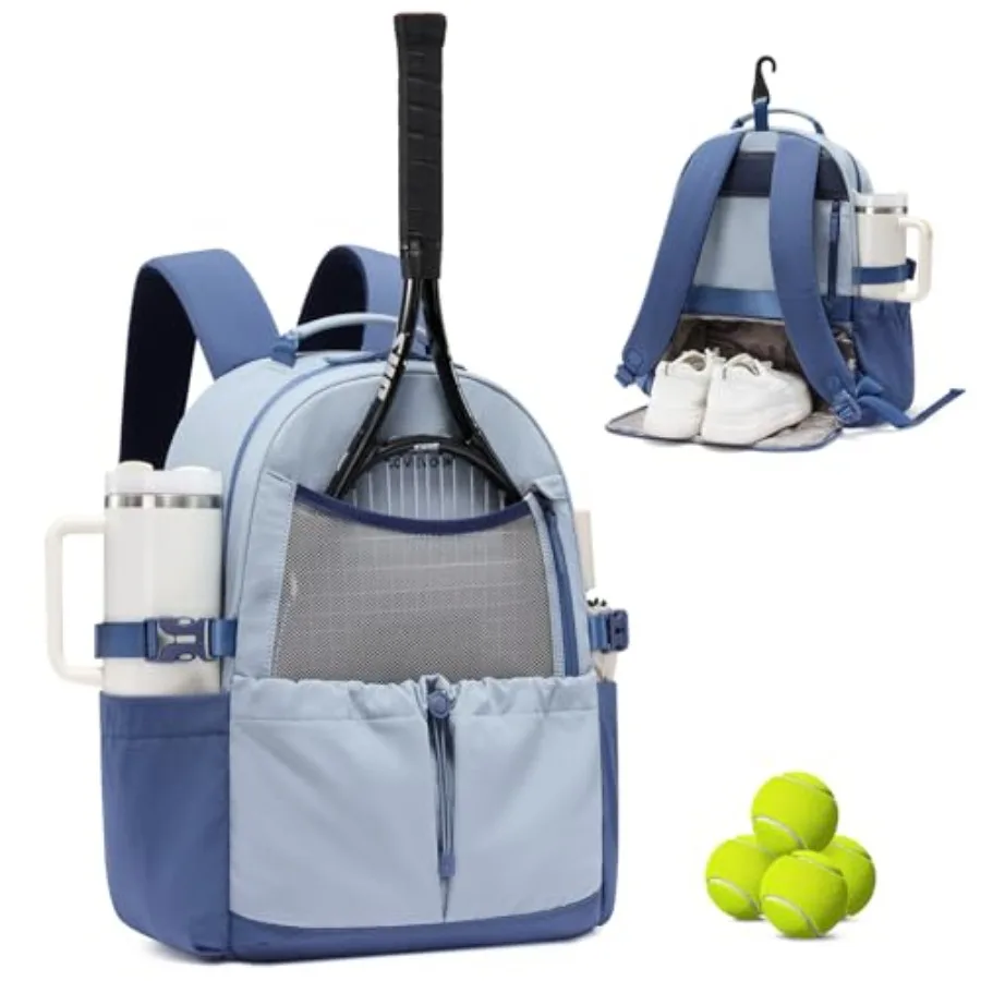 Tennis Bag for Women and Men Fits 27" Rackets Tennis Backpack with Ventilated Shoe Compartment and Wet Pocket Ideal for Pickleb
Tennis Bag for Women and Men Fits 27" Rackets Tennis Backpack with Ventilated Shoe Compartment and Wet Pocket Ideal for Pickleb
