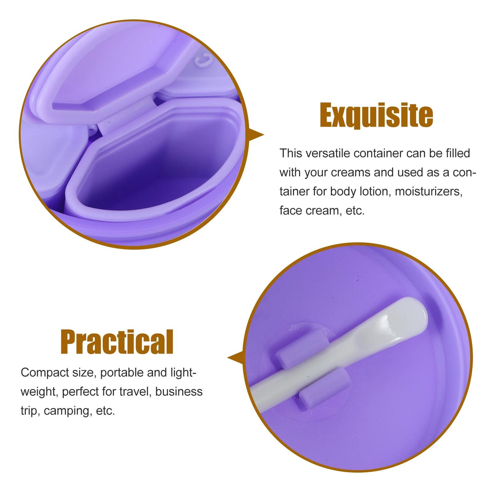 Silicone Sealed Packaging Box Travel Jars Cylinder Containers Lotion Creams Purple Foundation Portable 100ml LeakProof Reusable
Silicone Sealed Packaging Box Travel Jars Cylinder Containers Lotion Creams Purple Foundation Portable 100ml LeakProof Reusable